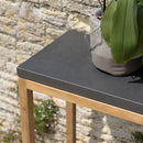 Hector - Console De Jardin - Acacia/Résine Effet "Béton" - Marron/Gris Anthracite