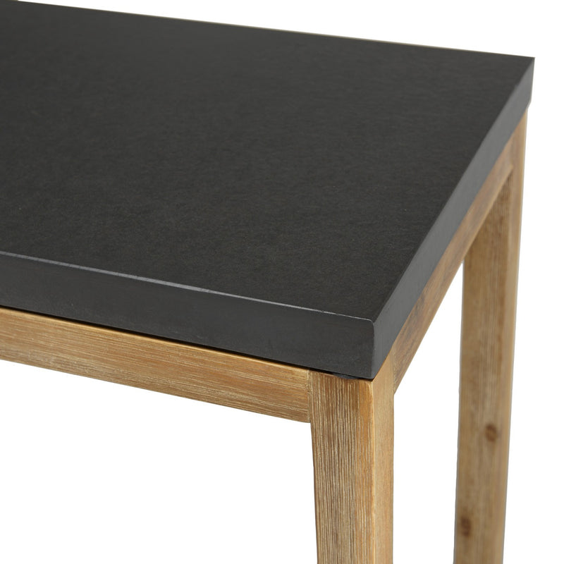 Hector - Console De Jardin - Acacia/Résine Effet "Béton" - Marron/Gris Anthracite