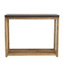 Hector - Console De Jardin - Acacia/Résine Effet "Béton" - Marron/Gris Anthracite