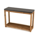 Hector - Console De Jardin - Acacia/Résine Effet "Béton" - Gris Anthracite/Marron