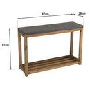 Hector - Console De Jardin - Acacia/Résine Effet "Béton" - Gris Anthracite/Marron