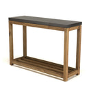 Hector - Console De Jardin - Acacia/Résine Effet "Béton" - Gris Anthracite/Marron