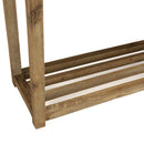 Hector - Console De Jardin - Acacia/Résine Effet "Béton" - Gris Anthracite/Marron