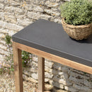 Hector - Console De Jardin - Acacia/Résine Effet "Béton" - Gris Anthracite/Marron