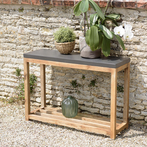 Hector - Console De Jardin - Gris Anthracite/Marron