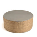 Hector - Table Basse De Jardin - Bambou/Béton - Gris/Bois Clair