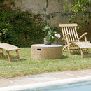 Hector - Table Basse De Jardin - Bambou/Béton - Gris/Bois Clair