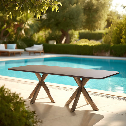 Nestor - Table À Manger De Jardin - Marron