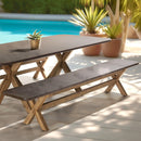 Nestor - Banc De Jardin - Fibre De Ciment/Acacia - Marron
