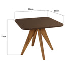 Nestor - Table À Manger De Jardin - Fibre De Ciment/Acacia - Marron