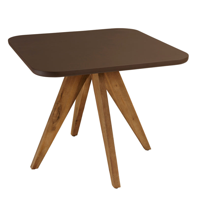 Nestor - Table À Manger De Jardin - Fibre De Ciment/Acacia - Marron
