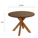 Nestor - Table À Manger De Jardin - Fibre De Ciment/Acacia - Marron