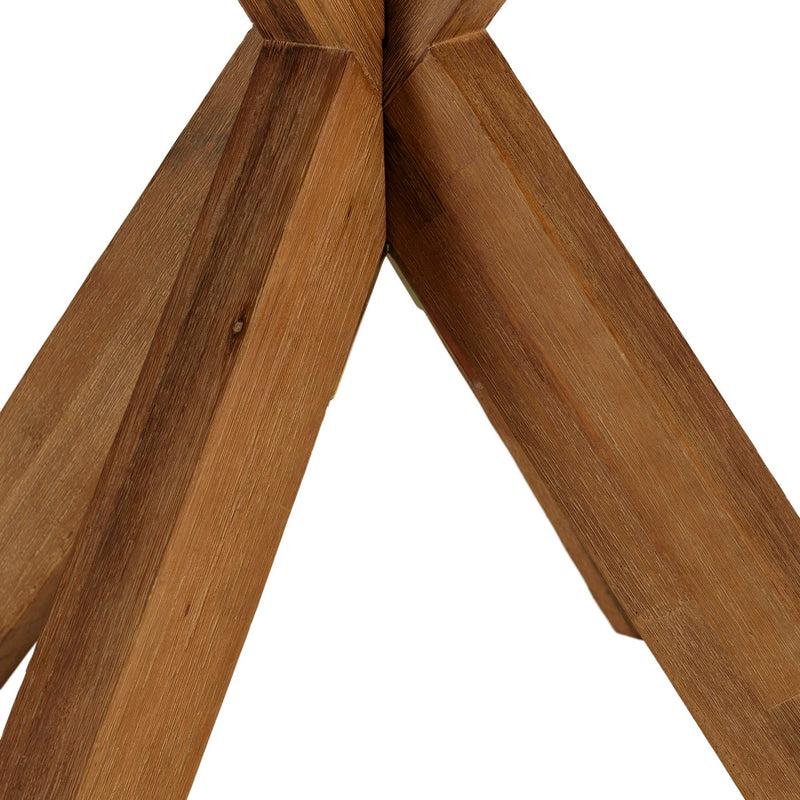 Nestor - Table À Manger De Jardin - Fibre De Ciment/Acacia - Marron