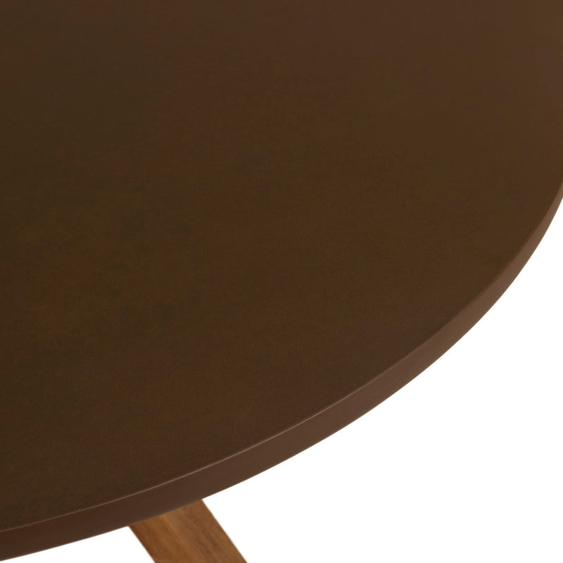 Nestor - Table À Manger De Jardin - Fibre De Ciment/Acacia - Marron