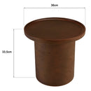 Nestor - Table D'Appoint De Jardin - Fibre De Ciment - Marron