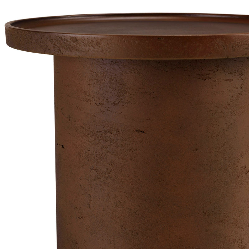Nestor - Table D'Appoint De Jardin - Fibre De Ciment - Marron