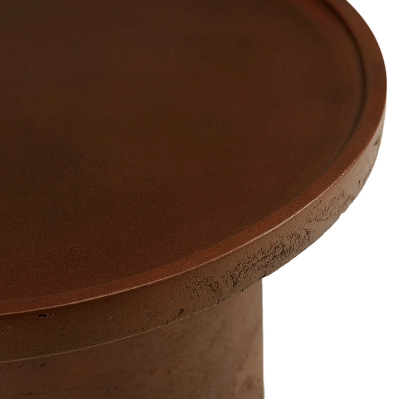 Nestor - Table D'Appoint De Jardin - Fibre De Ciment - Marron