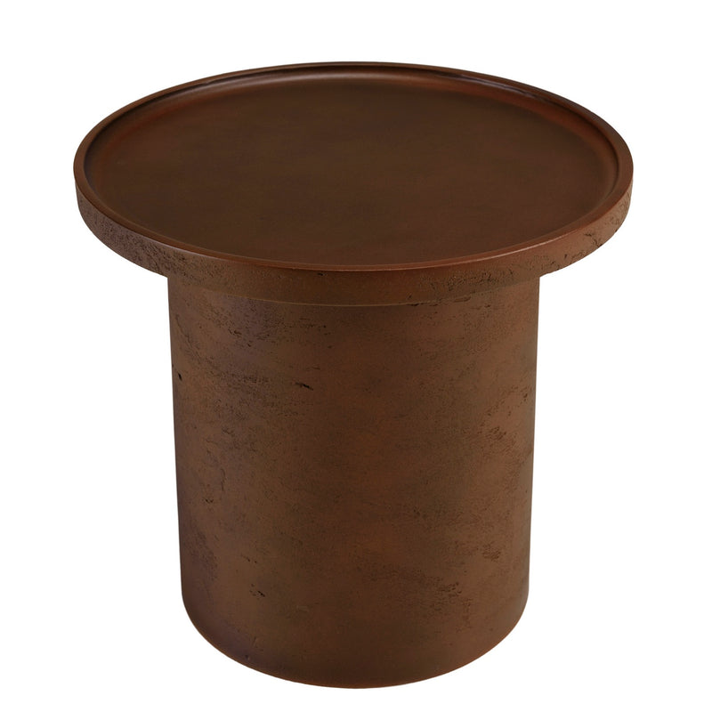 Nestor - Table D'Appoint De Jardin - Fibre De Ciment - Marron
