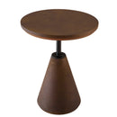 Nestor - Table D'Appoint De Jardin - Fibre De Ciment/Acier - Marron/Noir