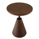 Nestor - Table D'Appoint De Jardin - Fibre De Ciment/Acier - Marron/Noir