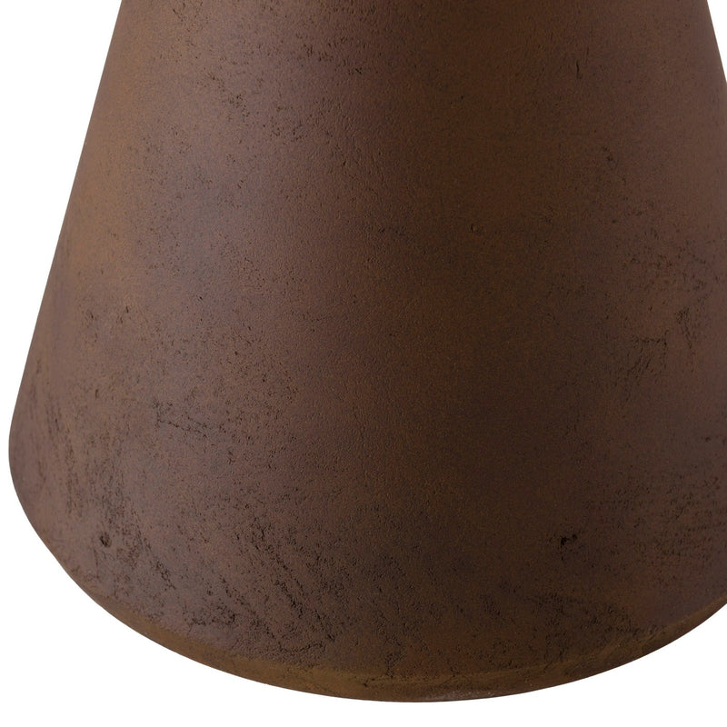 Nestor - Table D'Appoint De Jardin - Fibre De Ciment/Acier - Marron/Noir