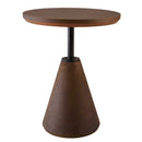 Nestor - Table D'Appoint De Jardin - Fibre De Ciment/Acier - Marron/Noir