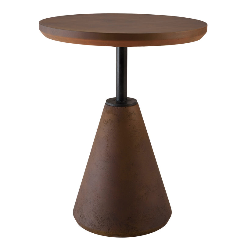 Nestor - Table D'Appoint De Jardin - Fibre De Ciment/Acier - Marron/Noir