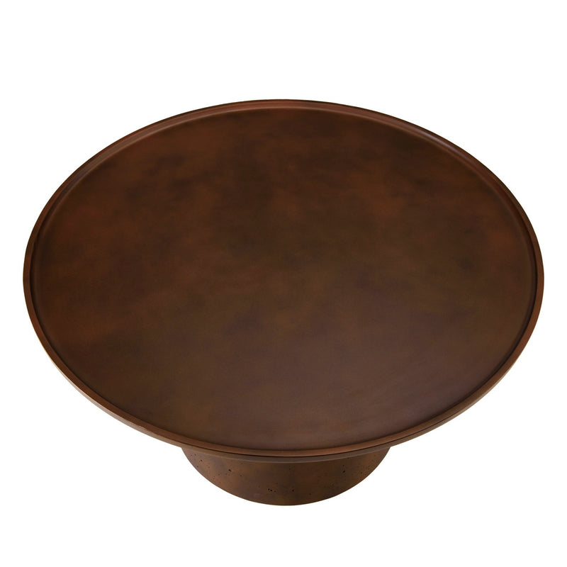 Nestor - Table Basse De Jardin - Fibre De Ciment - Marron
