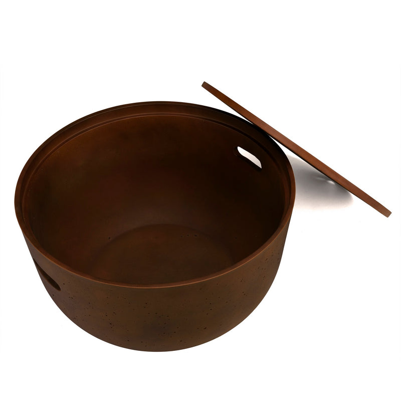 Nestor - Table Basse De Jardin - Fibre De Ciment - Marron