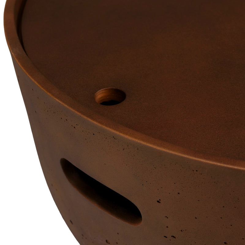 Nestor - Table Basse De Jardin - Fibre De Ciment - Marron