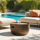 Nestor - Table Basse De Jardin - Fibre De Ciment - Marron