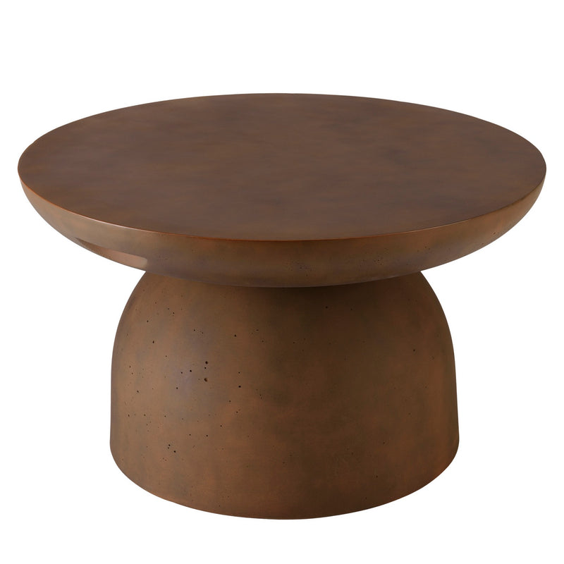 Nestor - Table Basse De Jardin - Fibre De Ciment - Marron