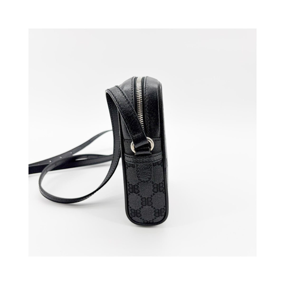 Sac Porté Épaule Balenciaga X Gucci The Hacker Project Zip Messenger Mini Toile - Noir