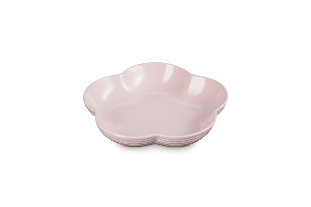 Plat Fleur Céramique - 21Cm - Chiffon Pink