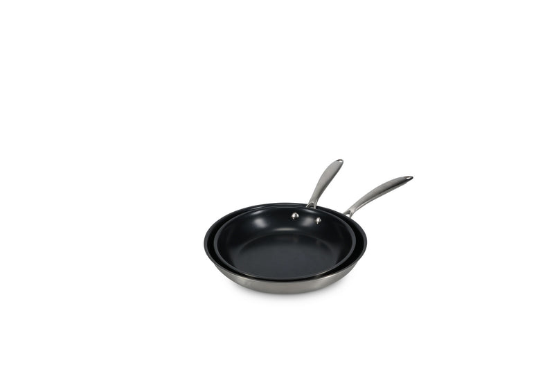 Blaze - Set De Cuisine 2 Pièces Anti-Adhésive - Inox - Noir/Argent