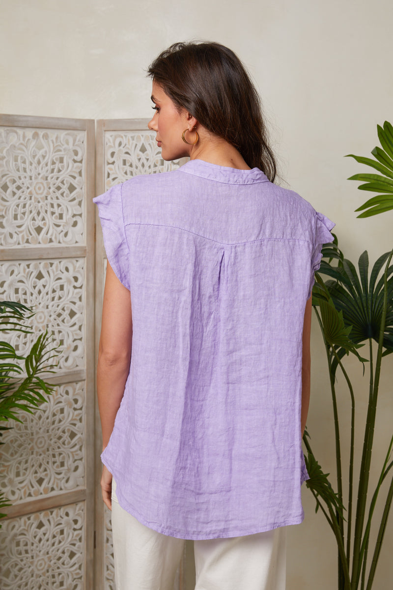 Autour Du Lin - Camisa - Lila - Mujeres