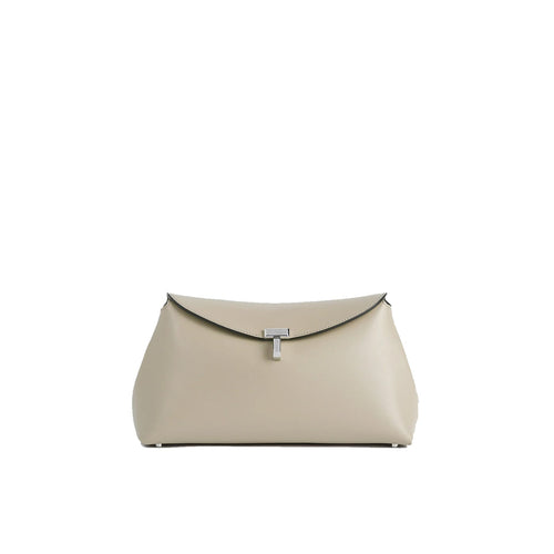 Bolso Toteme T-Lock de piel - Mujeres - Crema