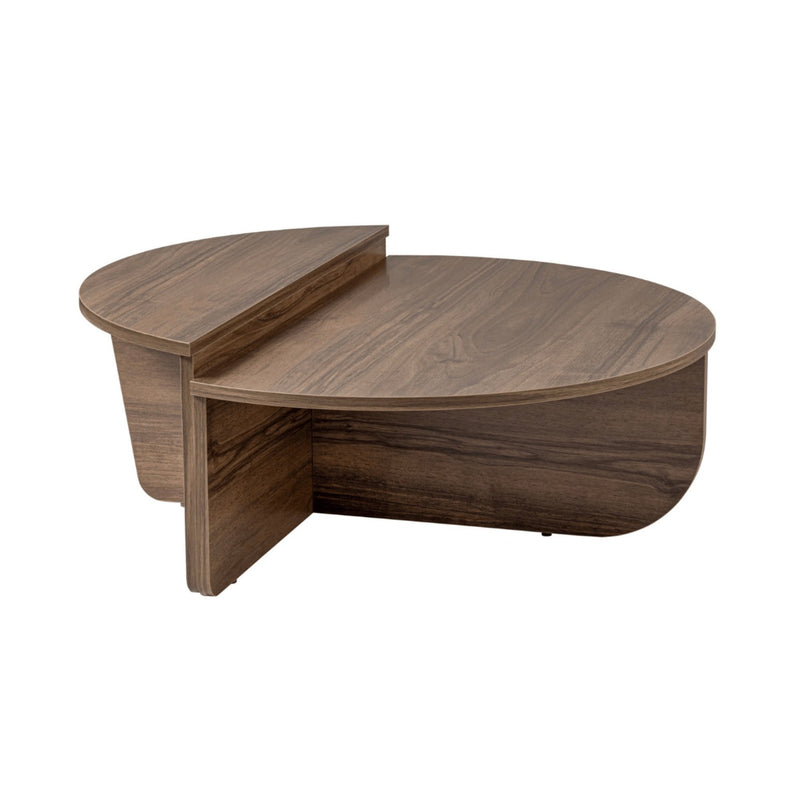 Table Basse Multiniveaux - Podium - Bois Foncé