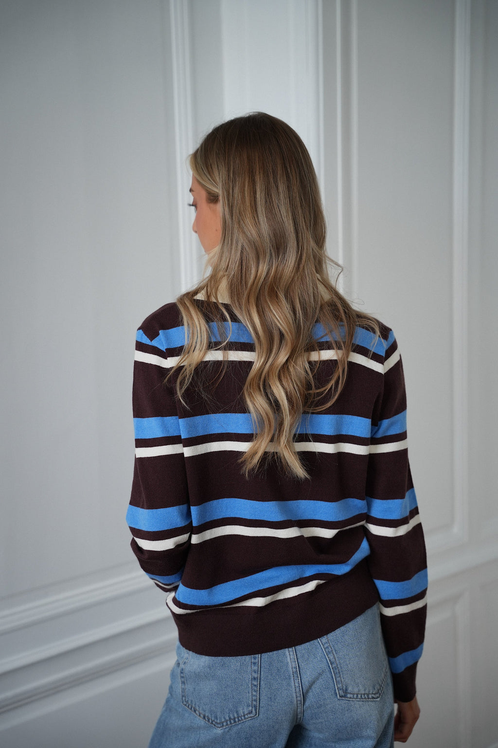 Zola Blue - Striped Polo