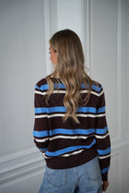 Zola Blue - Striped Polo