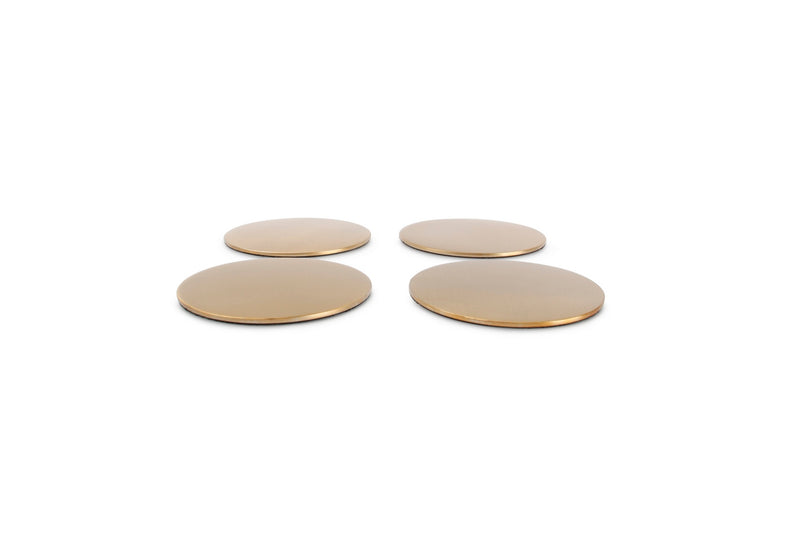 Cheers - Set De 4 Sous-Verres - Métal - Or
