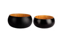 Lot De 2 Saladiers En Bambou - Black & Wood - Noir