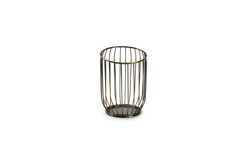 Loft - Panier Métallique Doré/Noir - Métal - Or