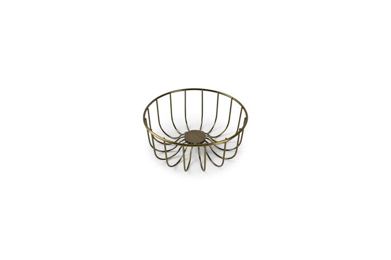 Octo - Panier Métallique Doré/Noir - Métal - Or
