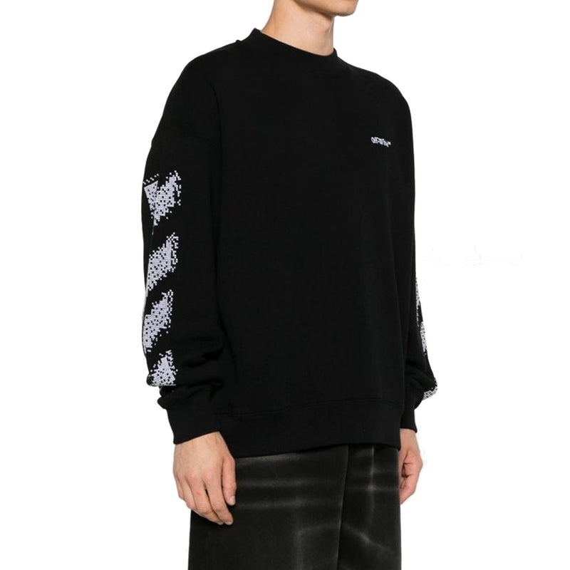 Sweatshirt Off White Pixel Diag - Black - Homme