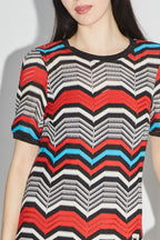 La Maxi Robe Annalisa Zigzag Rouge