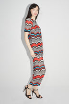 La Maxi Robe Annalisa Zigzag Rouge