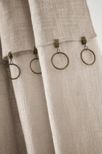 Adjustable Curtain + Rings - Cotton - Slub Sistine - Pampa