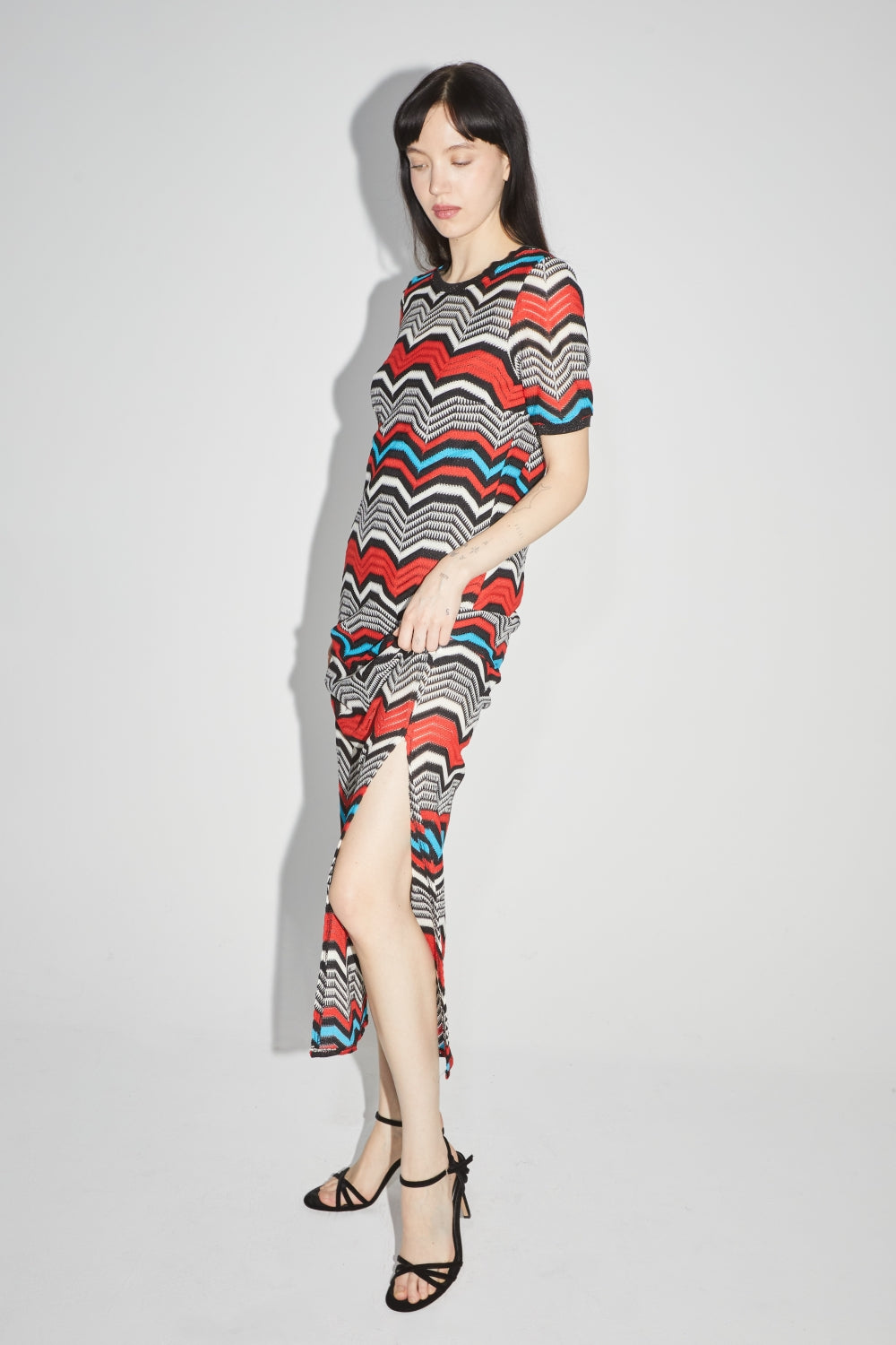 La Maxi Robe Annalisa Zigzag Rouge
