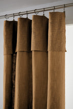 Slub Sixtine - Rideau Ajustable + Anneaux - Coton - Camel